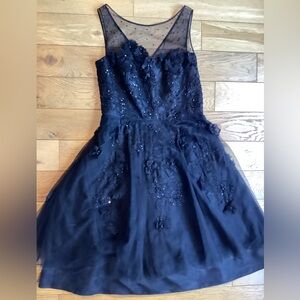 Teri Jon by Rickie freeman Black lace maxi Dress